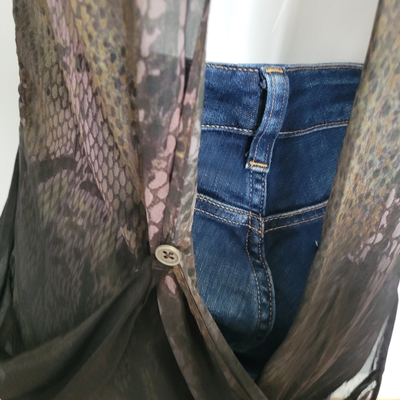 Bolongaro Trevor Draped Snake Sleeveless Top, BNWT, size M - Picture 5 of 10